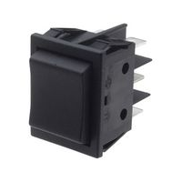 Multicomp Pro MP004420 Rocker Sw, Dpdt, 16A, 250VAC, Blk, Panel