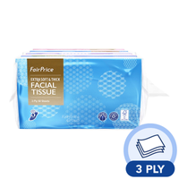Fairprice Travel Pack Facial Tissues 3 Ply 4 X 50 Per Pack