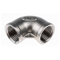 Rs Pro 4992953 Stainless Steel Pipe Fitting, 90° Circular Elbow, Female G 1/2in X Female G 1/2in