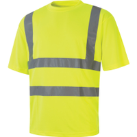 Halo HAL9627426B Hi-Vis T-Shirt, Small, Yellow, Polyester, EN20471