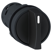 Schneider Electric XB7ND21 Monolithic Selector Switch, Harmony XB7, Plastic, Black, 22mm, Stay Put, 2 Positions, Stay Put, 1NO
