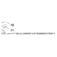 Nilfisk Cabinet Clip 301000457 F/NEP 7