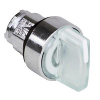 Schneider Electric ZB4BK1313 White Illuminated Selector Switch Head Ø22 3-position Stay Put