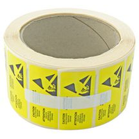 Multicomp Pro 055-0082 Label, Esd Caution, 25MM X 50MM, Yellow