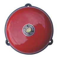Alarm Bell C/W Aluminium Base 6" 240VAC Red