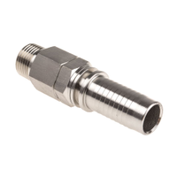 Rs Pro 3627119 Hose Connector Hose Tail Adaptor, Bsp 1/2in 3/4in Id, 20 Bar