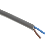 Rs Pro 491790 2 Core Power Cable, 0.75 Mm², 100m, Grey Pvc Sheath, 3182Y, 6 A, 500 V (1 Reel of 100 Metres)