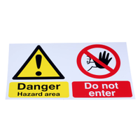 Rs Pro 7631705 Area Hazard Hazard Warning Sign (english)