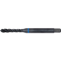 Swisstech SWT1852518B Threading Tap, M5 X 0.8mm, Metric Coarse, Spiral Flute, Vanadium High Speed Steel, Steam Tempered, Blue