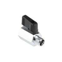 Rs Pro 0486334 Chrome Plated Brass Hydraulic Ball Valve G 1/4