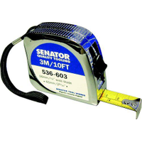 Senator SEN5366030K Locking Tape Measure Chrome Cased 3M 10'