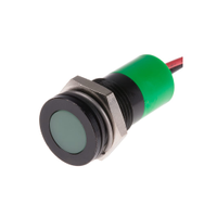 Rs Pro 7039099 Green Panel Mount Indicator, 6 ? 36V Dc, 14mm Mounting Hole Size, Lead Wires Termination, IP67