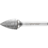 Kennedy KEN2104400K Carbide Burr, Uncoated, Chipbreaker, 16.0mm, Pointed Tree