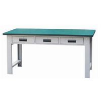 Temotuf TFWS3031801B 1800*750*800mm Heavy Duty Workbench With Iron Plate Worktop - 3 Drawer Type