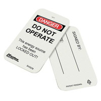 Master Lock Aircraft Lockout Tag White S4529