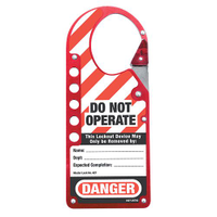 Master Lock Labelled Snap-on Lockout Hasp Red 427