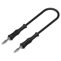 Multicomp Pro 76-112 4MM Male Banana PLUG-PLUG, Black, 1M