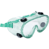 Sitesafe SSF9600520K Safety Goggles, Polycarbonate, Clear Lens, Green Frame, Indirect Ventilation, Chemical-resistant/Impact-resistant