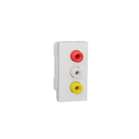 Schneider Electric NU343118 New Unica IP2XC White Clip Mount Vertical Socket Socket