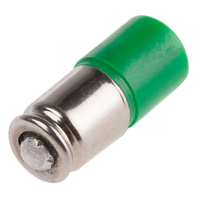 Rs Pro 0203789 Green Led Indicator Lamp, 28V ac/dc, Midget Groove Base, 6mm Diameter, 1610mcd