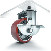 Misumi E-CPSNS100-U Heavy Load Caster Swivel With Stopper Screw-in Type