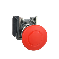Schneider Electric XB4BT842 Emergency Stop Switching Off, Harmony Xb4, Metal, Red Mushroom 40Mm, 22Mm, Trigger Latching Push-Pull, 1Nc