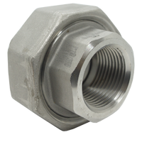 Bothwell Carbon Steel A105 Forged Pipe Fitting, Union, 1/4" Npt Female, 3000 Psi