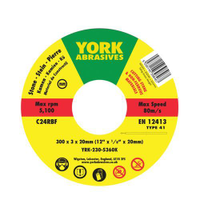York YRK2305360K C24RBF Flat Cutting Disc Type 41 300X3X20MM