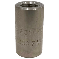 Lame Stainless Steel 316 Reduced Coupling Pipe Fitting, 1/2" X 1/4" Npt Female Thread, up to 3000 Psi, Forged Pipe Coupler Connector Adapter for General Water Oil and Gas
