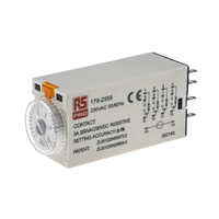 Rs Pro 1792958 Plug in Single Function Timer Relay, 230V Ac, 4PDT, 0.2 ? 5s