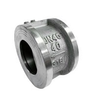 Af Hydro Stainless Steel 316 Wafer Dual Disk Check Valve, 1 1/2' PN40 Flange End, Suitable for All Flanges up to PN40