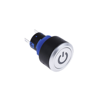 Rs Pro 1758877 Illuminated Push Button Switch, Momentary, Panel Mount, 22.2mm Cutout, Spdt, Blue Led, 250V Ac, IP65