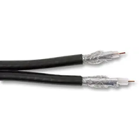 Pro Power RG6UTWINBLK Cable, Coax, RG6U, Twin, BLACK,100M