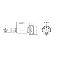 Qualfast QFT6100610Y M6x8x10 Skt Shoulder Screw H8 (GR-12.9) (pack of 50)