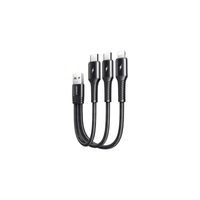 Gadgetmix BA-0292M 3.5A 3IN1 15cm Lightning+2Type-C Black 1 S