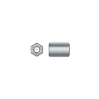 Qualfast QFT6399916K Threaded Rod, Studding Connector, Steel, 4.8, Zinc Plated, M16 X 48mm (pack of 25)