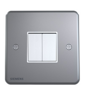 Siemens 10A 2G 1W Switch (metalclad)