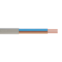 Rs Pro 2537024 2 Core Power Cable, 1.5 Mm², 5m, Grey Pvc Sheath, Power, 20A, 300/500 V (1 Bag of 5 Metres)