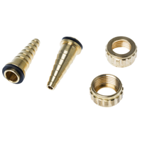 Rs Pro 1463068 Hose Connector Hose to Tap Connector, Bsp 1/2in 0.59in Id, 25 Bar (1 Box of 10)
