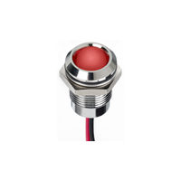 Rs Pro 1301084 Red Panel Mount Indicator, 24V Dc, 14mm Mounting Hole Size, Lead Wires Termination, IP67