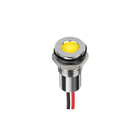 Rs Pro 2208952 Yellow Panel Mount Indicator, 28V Dc, 8mm Mounting Hole Size, Lead Wires Termination, IP67
