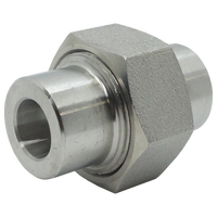 Bothwell Carbon Steel A105 Forged Pipe Fitting, Union, 1 1/2" Socket Weld, 3000 Psi