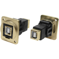 Rs Pro 1750151 Rs Pro Straight, Panel Mount, Socket to Socket Type B to B 2.0 Usb Connector