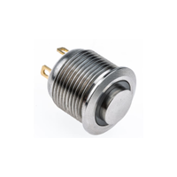Rs Pro 1759210 Illuminated Push Button Switch, Momentary, Panel Mount, 16mm Cutout, Spst, White Led, 36V Dc, IP67