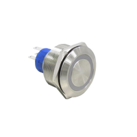 Rs Pro 1759952 Push Button Switch, Momentary, Panel Mount, 25.2mm Cutout, Spdt, 250V Ac, IP67