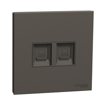Schneider Electric E8732RJS6_DG Se Avataron_c 2G RJ45 Data, CAT6, Ks on Shu Wp Dark Grey