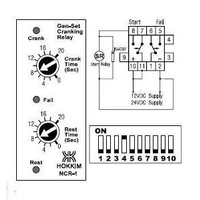 Hokkim NCR-1 GEN-SET Cranking Relay 1-9 Attempts Selection 12/24VDC