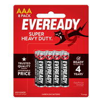 Eveready Battery Super Heavy Duty (aaa) 8 Per Pack