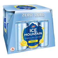 F&n Ice Mountain Sparkling Can Water Lemon (no Sugar) 6 X 325ml