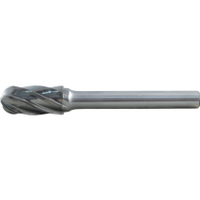 Kennedy KEN2101300K Carbide Burr, Uncoated, Rapid Cut, 12mm, Cylindrical Ball Nosed